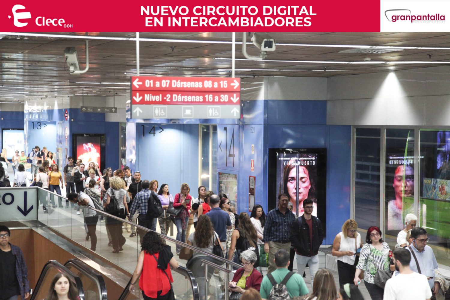 Mupis en circuito digial en intercambiadores de Madrid