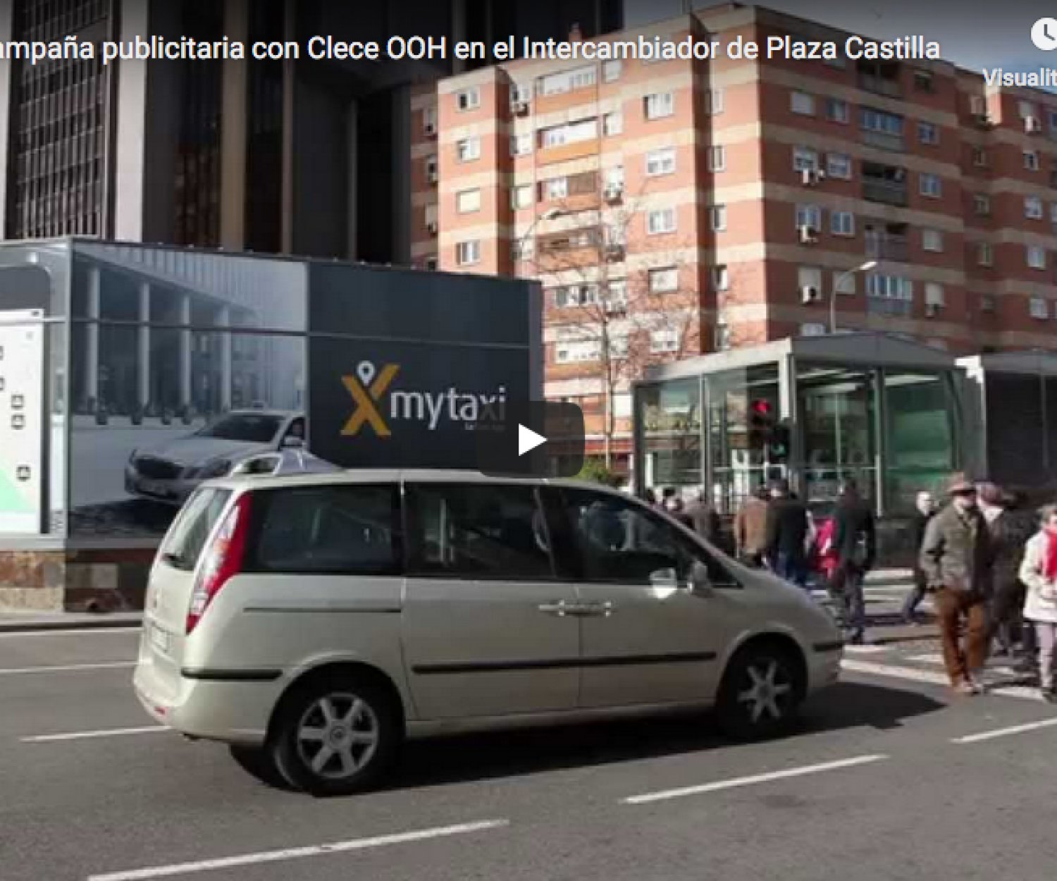 Vídeo publicidad espectacular de MyTaxi en Madrid
