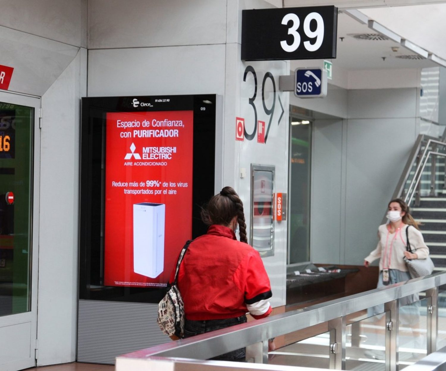 Espacio con purificador Mitsubishi Electric en Plaza Castilla