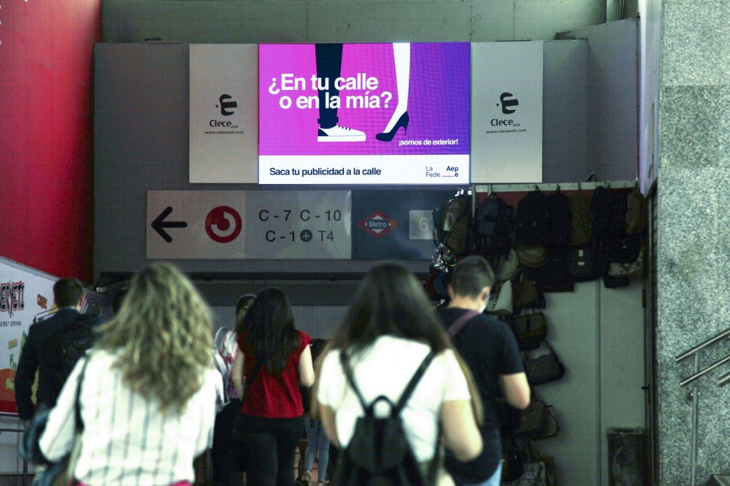 LA FEDE Pantalla LED publicidad en Intercambiador Príncipe Pío