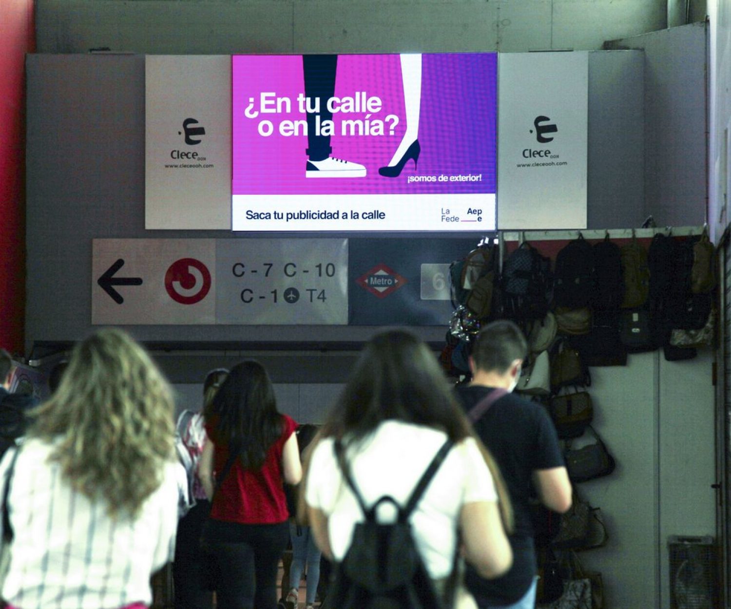 LA FEDE Pantalla LED publicidad en Intercambiador Príncipe Pío