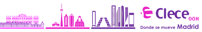 Logo Clece OOH Pantallas digitales publicidad exterior Donde Se Mueve Madrid