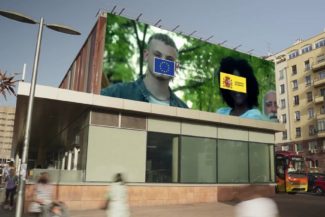 Pantalla LED digital de gran formato para publicidad espectacular Avenida América Madrid