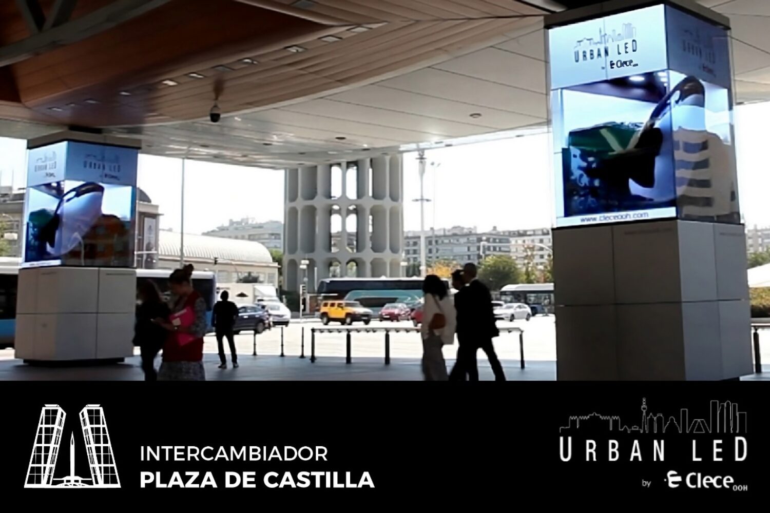 DOOH creativity, anamorphic ads in DOOH screens Clece OOH