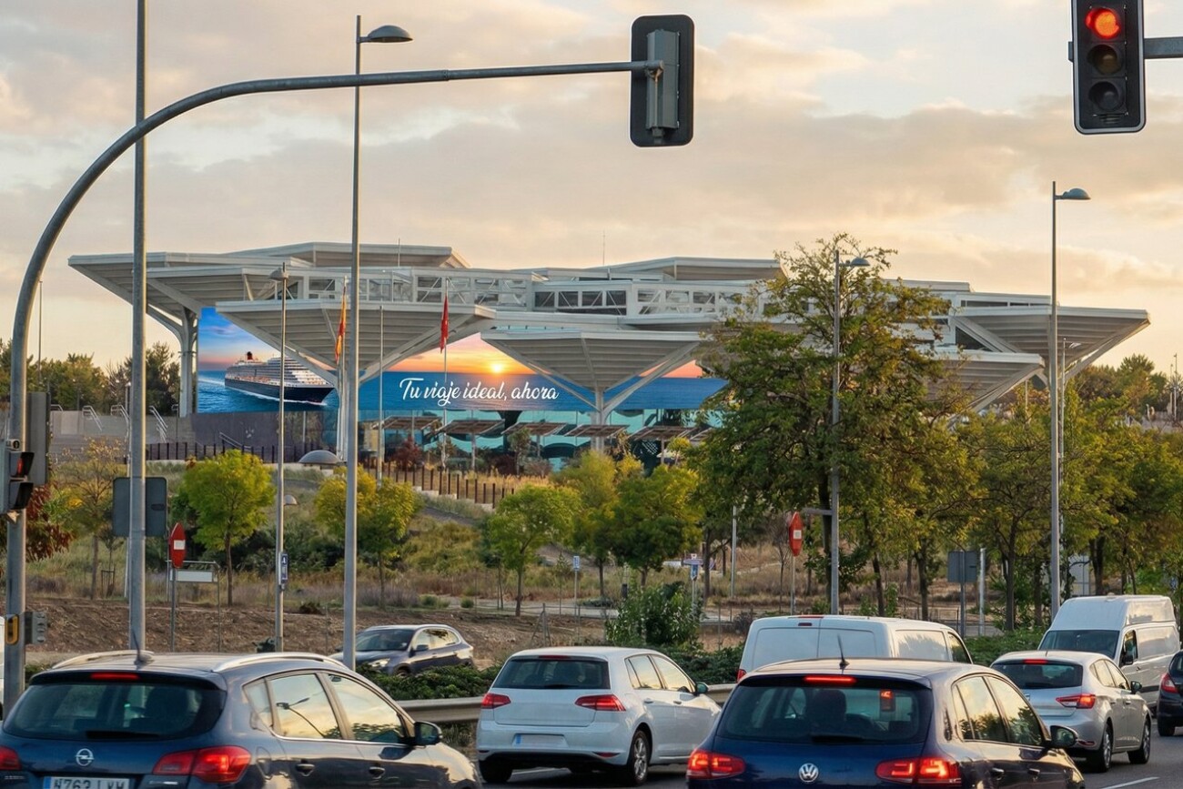 Nuevos soportes de marketing espectacular OOH en Intercambiador de Valdebebas Madrid