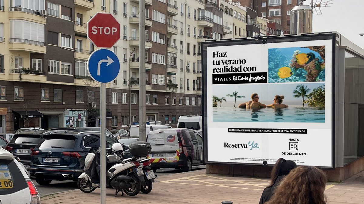 Pantallas de publicidad espectacular Urban Led Avenida de América Madrid AA3 Viajes El Corte Inglés